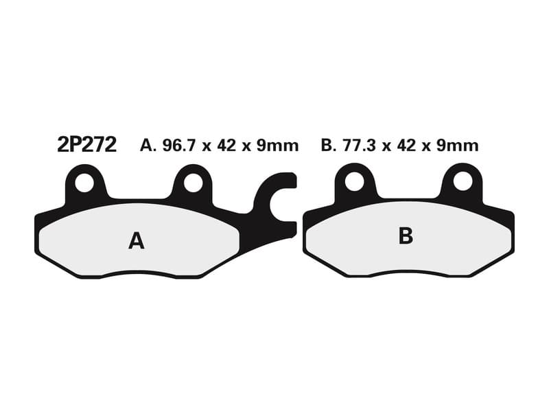 Nissin Street Semi-Metallic Brake Pads - 2p-272ns
