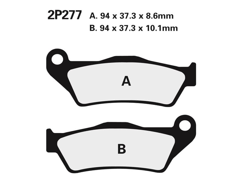 Nissin Street Semi-Metallic Brake Pads - 2p-277ns
