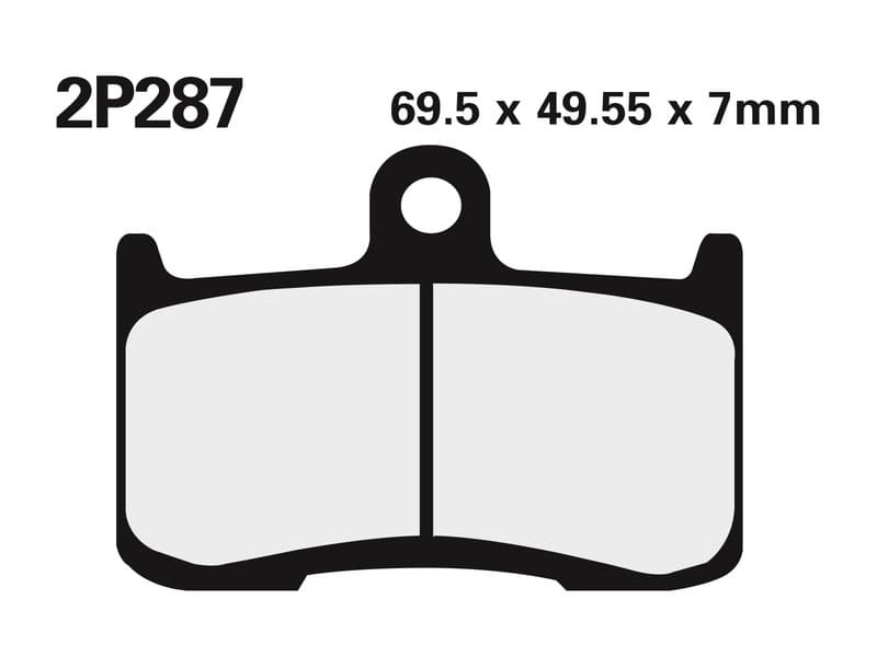 Nissin Street /Off-Road Sintered Metal Brake Pads - 2p-287st