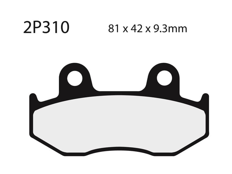 Nissin Street Semi-Metallic Brake Pads - 2p-310ns