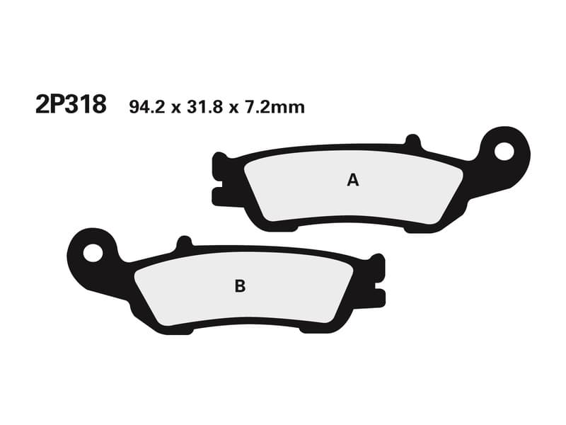 Nissin Street /Off-Road Sintered Metal Brake Pads - 2p-318st