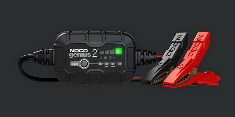 Noco Genius2 Smart Accu Charger met Clamps 6/12v 2a