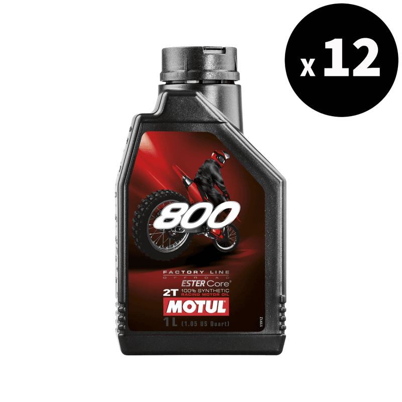 Motul 800 Factory Line Off-Road Racing 2t Motor Oil - 1l (X12)