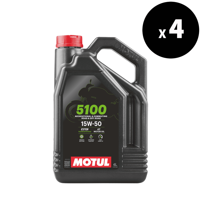 Motul 5100 4t Motor Oil - 15w50 - 4l (X4)
