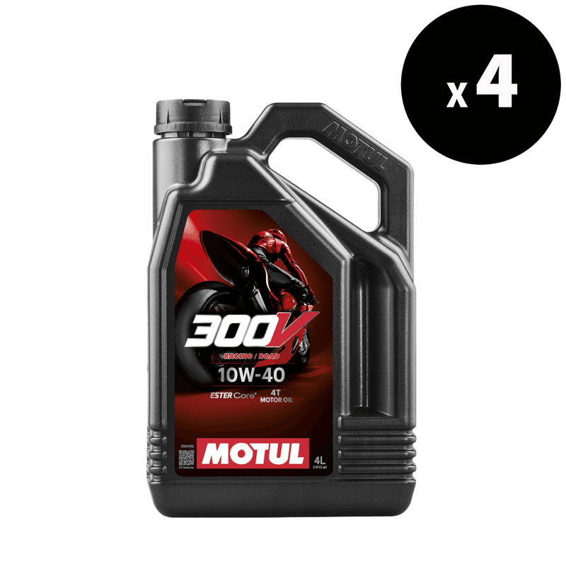 Motul 300v Factory Line Road Racing 4t Motor Oil - 10w40 - 4l (X4)