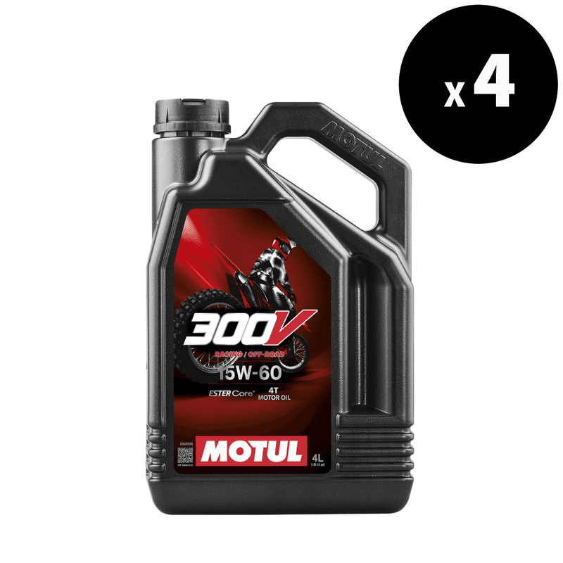 Motul 300v Factory Line Off Road Racing 4t Motor Oil - 15w60 - 4l (X4)