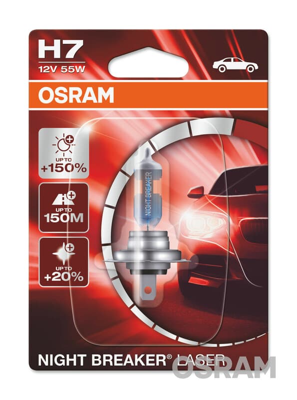 Osram Night Breaker Laser H7 Light Bulbs 12v 55w - X1
