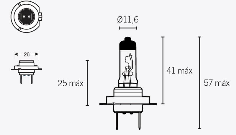 V Parts H7 Light Bulbs 12v 55w