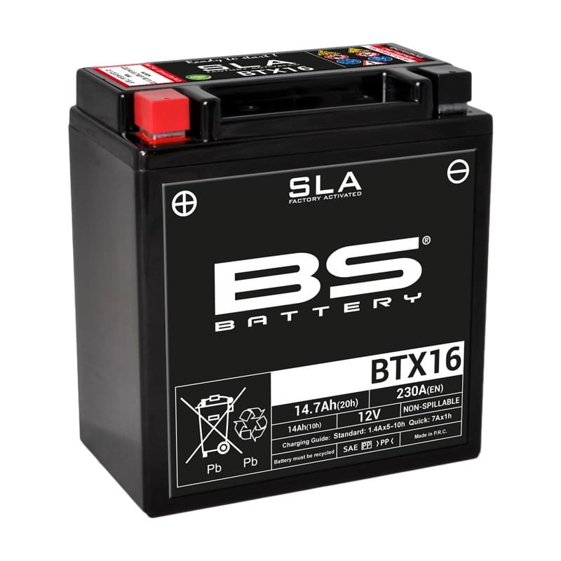 Bs Battery Sla Battery Maintenance Free Factory Activated - Btx16