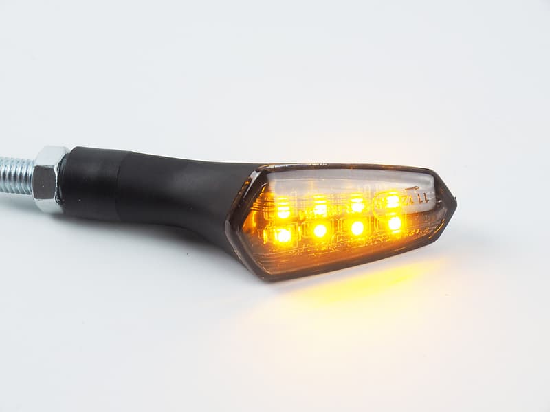 Lightech Universeel Led Indicator Body Zwart / Lens Transparant (Paar), Voor & Achter
