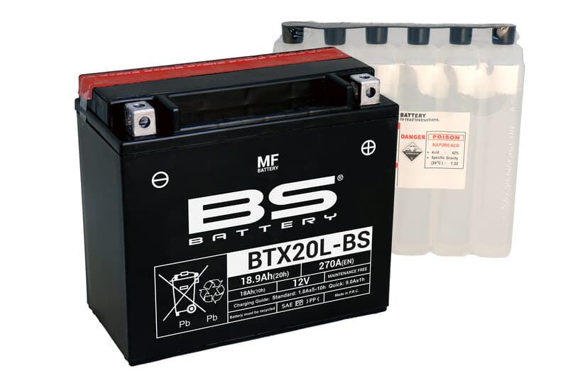 Bs Battery Battery Maintenance Free With Acid Pack - Btx20l-Bs