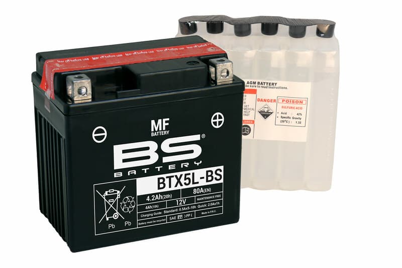 Bs Battery Battery Maintenance Free With Acid Pack - Btx5l-Bs