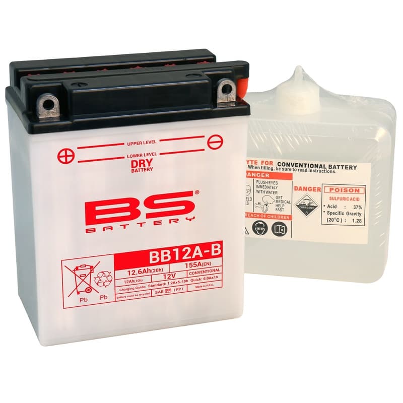 Bs Battery Accu High Performance met Acid Pack - Bb12a-B
