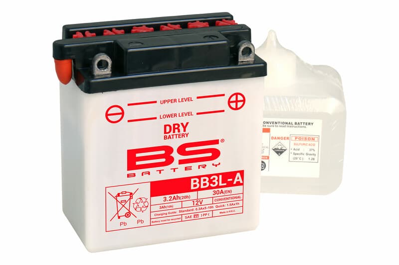 Bs Battery Accu High Performance met Acid Pack - Bb3l-A