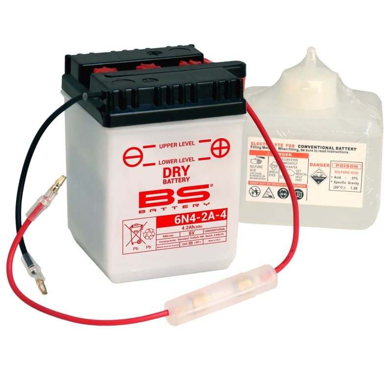 Bs Battery Accu Conventional met Acid Pack - 6n4-2a-4 (6v)