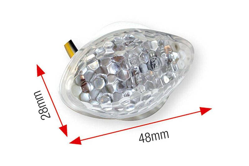 Bihr Honda Style Led Indicator Module Lens Transparent (Pair), Front & Rear