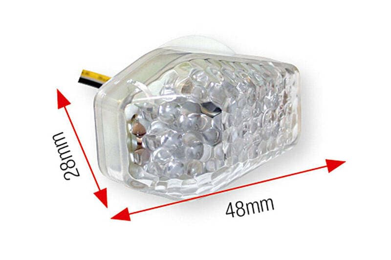 Bihr Suzuki Style Led Indicator Module Lens Transparent (Pair), Front & Rear
