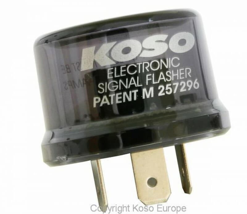 Koso Blinkerrelais Koso Digital, 12v, Stecker Mit 3 Pins, Inkl. Adapter, Ohne Akustisches Signal
