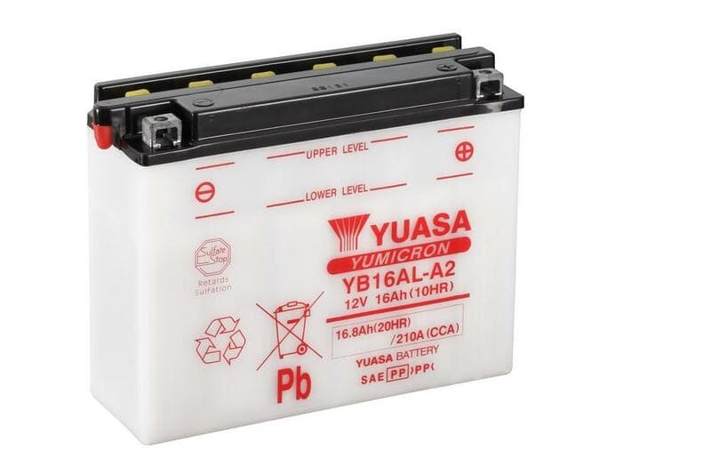 Yuasa Battery Conventional Without Acid Pack - Yb16al-A2