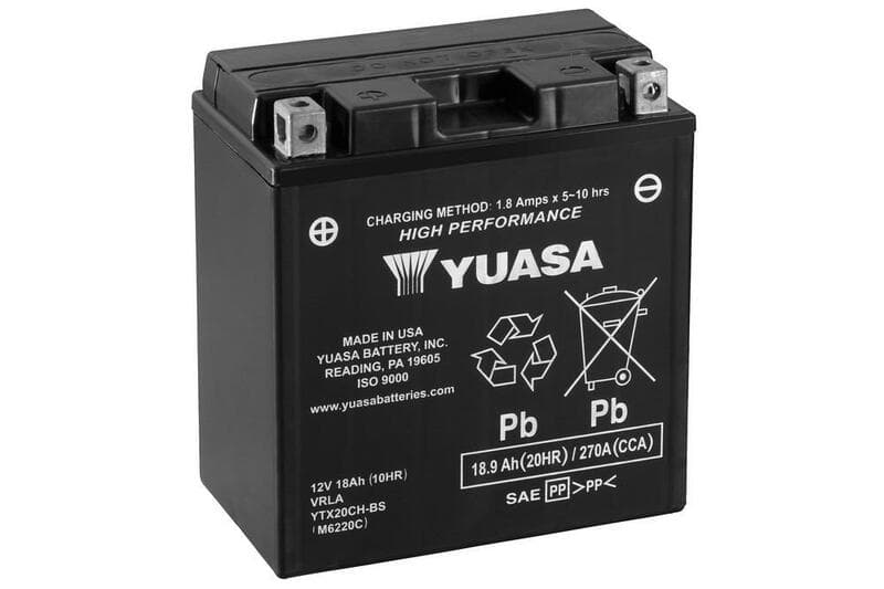 Yuasa Accu Maintenance Free met Acid Pack - Ytx20ch-Bs