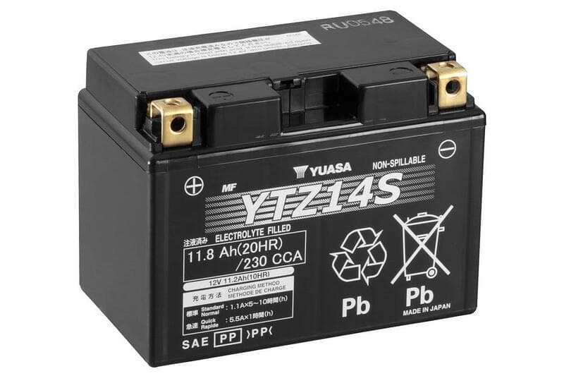Yuasa W/C Battery Maintenance Free Factory Activated - Ytz14s