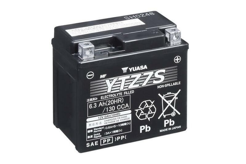 Yuasa W/C Battery Maintenance Free Factory Activated - Ytz7s