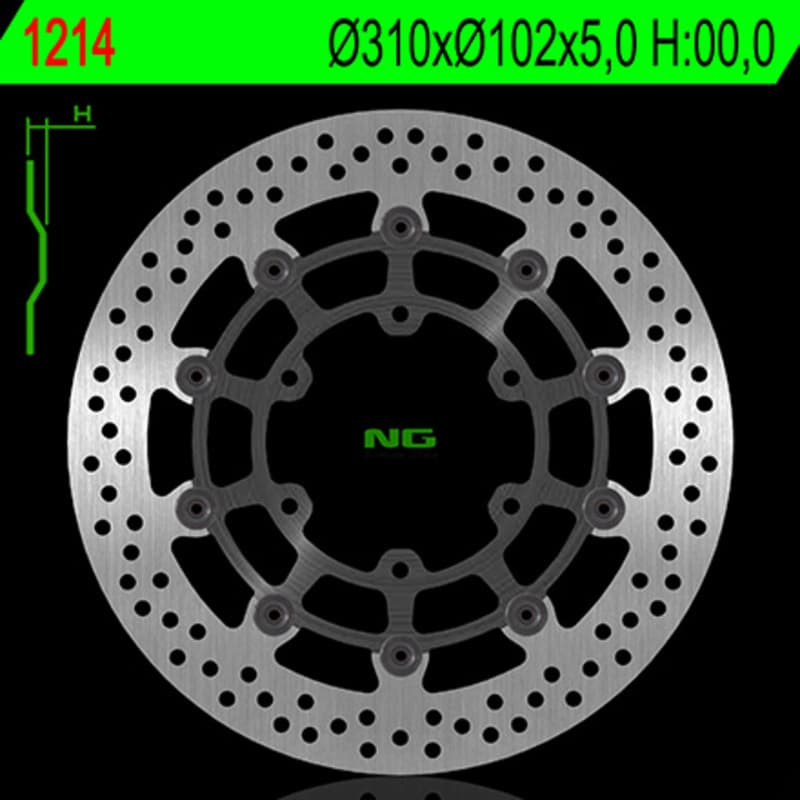 Ng Brake Disc Ng Brakes Round Floating Remschijf (Staal Center)