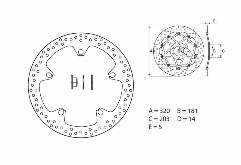 Brembo Serie Oro Round Fixed Remschijf