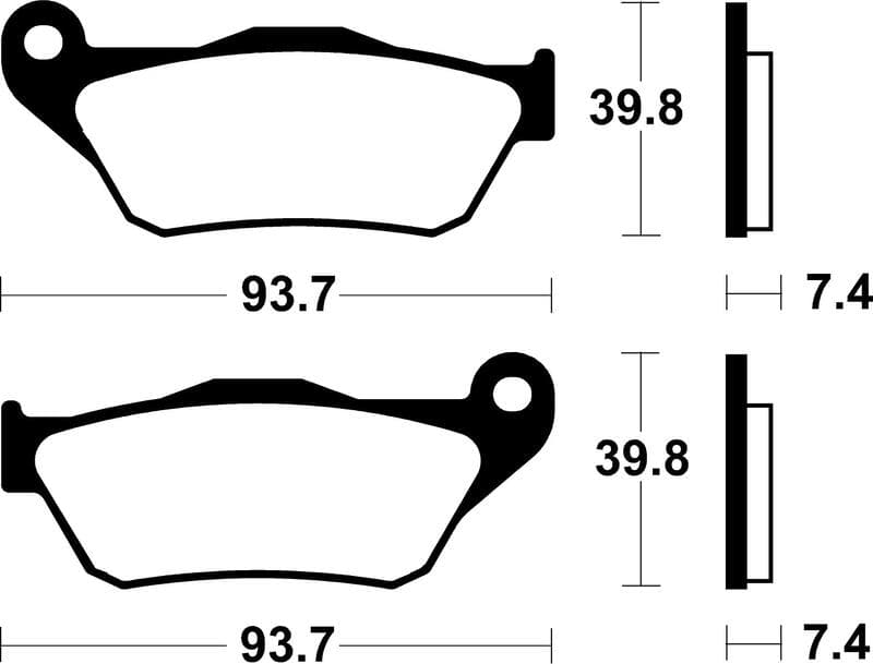 Tecnium Scooter Organic Brake Pads - Me337