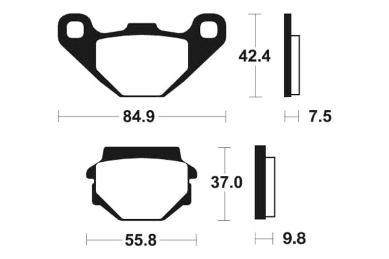 Tecnium Street Performance Sintered Metal Brake Pads - Mf46