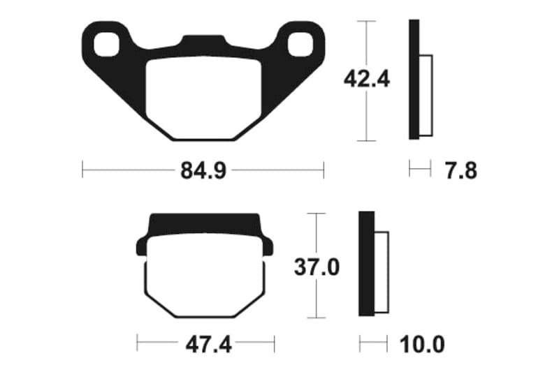 Tecnium Street Organic Brake Pads - Ma48