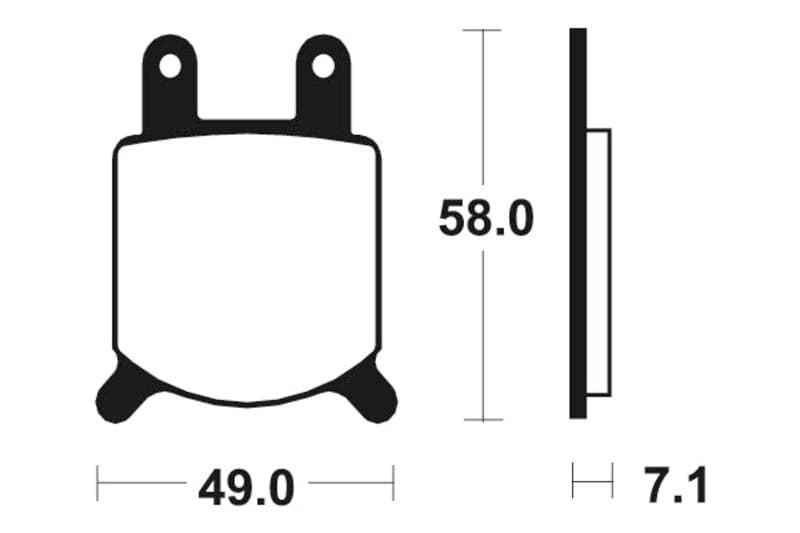 Tecnium Street Organic Brake Pads - Ma60