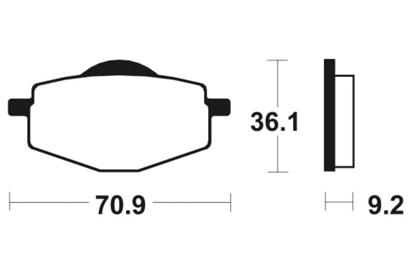 Tecnium Street Organic Brake Pads - Ma75