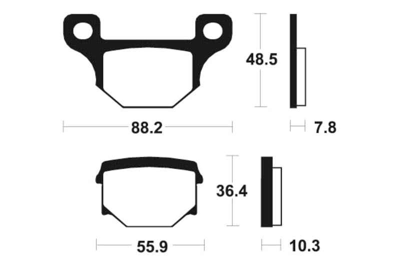 Tecnium Street Organic Brake Pads - Ma85