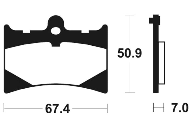 Tecnium Street Organic Brake Pads - Ma101