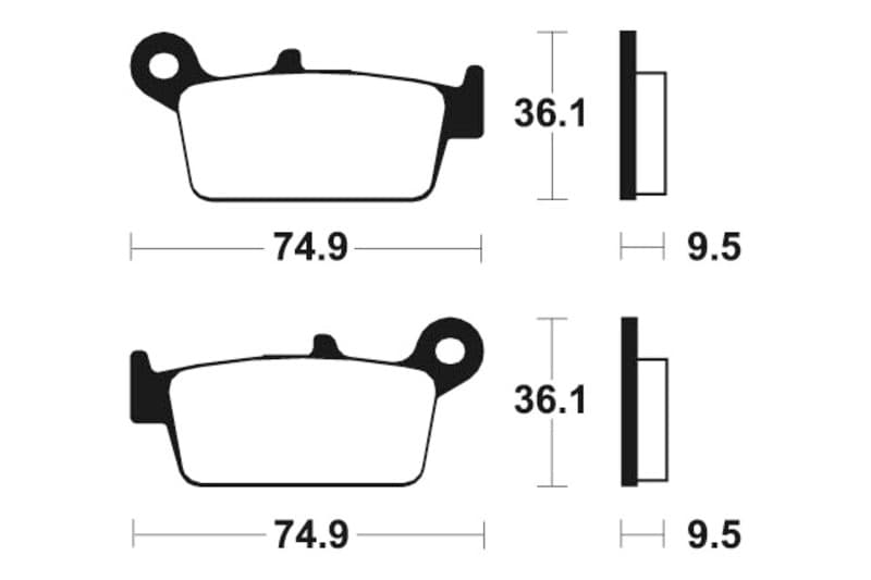 Tecnium Mx/Atv Sintered Metal Brake Pads - Mo104