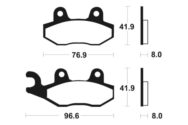 Tecnium Maxi Scooter Sintered Metal Brake Pads - Mss111