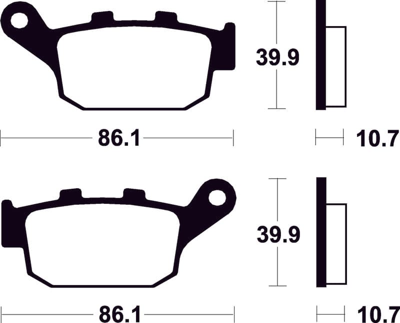 Tecnium Scooter Organic Brake Pads - Me114