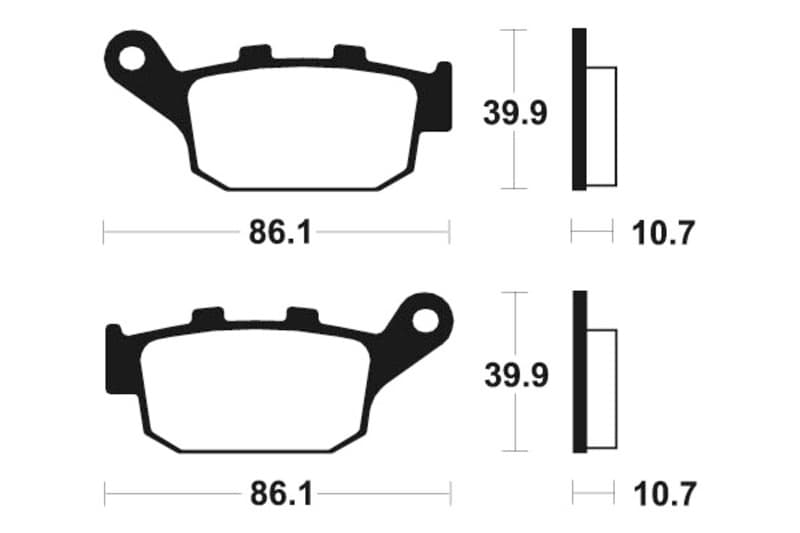 Tecnium Street Performance Sintered Metal Brake Pads - Mr114