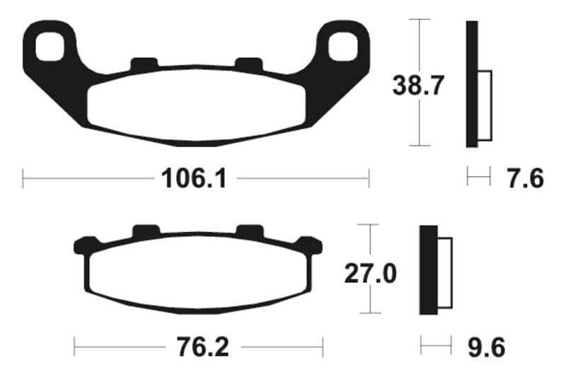 Tecnium Street Performance Sintered Metal Brake Pads - Mf115