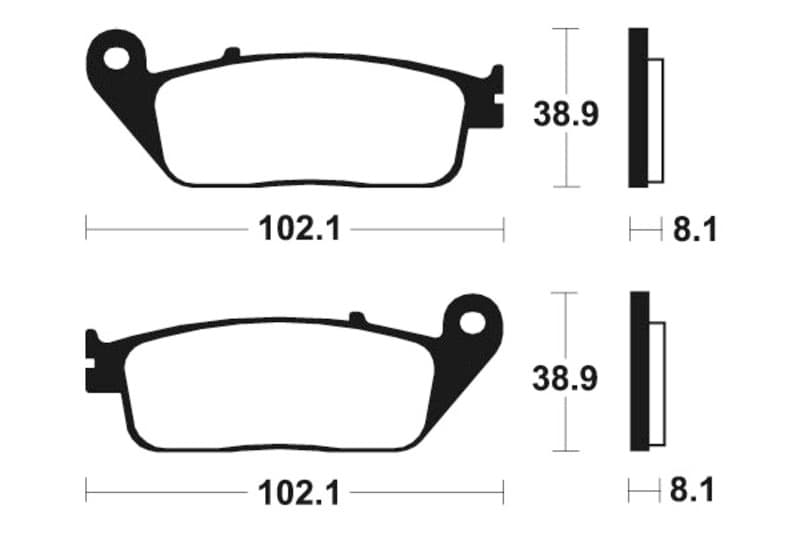 Tecnium Maxi Scooter Sintered Metal Brake Pads - Mss127