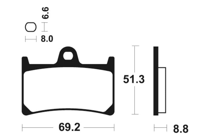 Tecnium Maxi Scooter Sintered Metal Brake Pads - Mss134