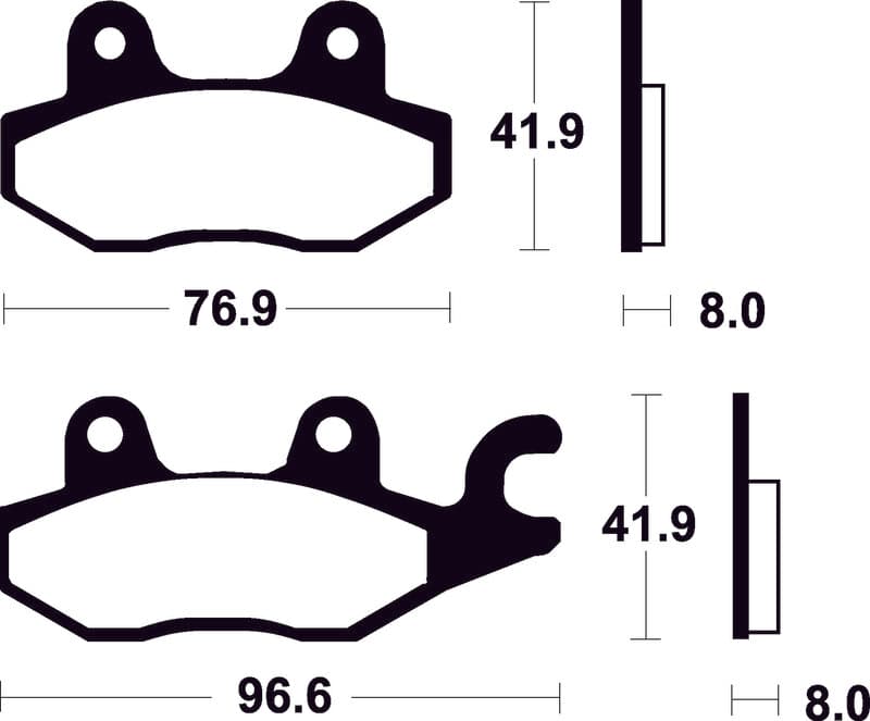 Tecnium Scooter Organische remblokken - Me138