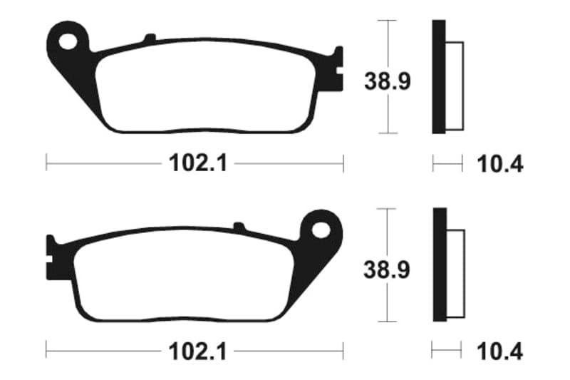 Tecnium Maxi Scooter Sintered Metal Brake Pads - Mss154