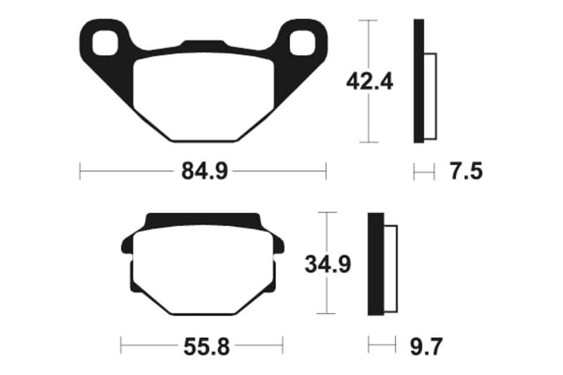 Tecnium Street Organic Brake Pads - Ma184