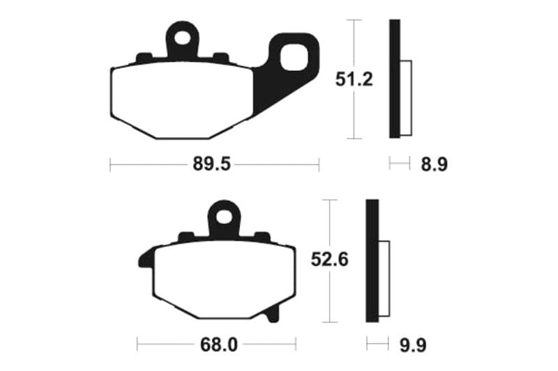 Tecnium Street Performance Sintered Metal Brake Pads - Mr187