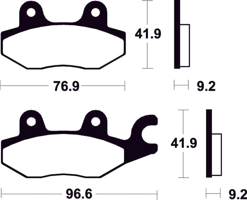 Tecnium Scooter Organic Brake Pads - Me188