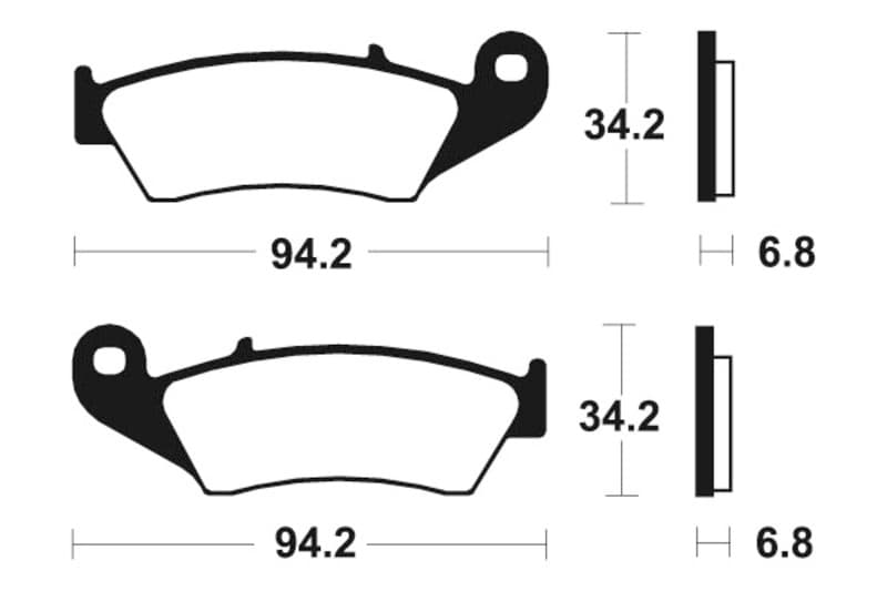 Tecnium Mx/Atv Sintered Metal Brake Pads - Mo194