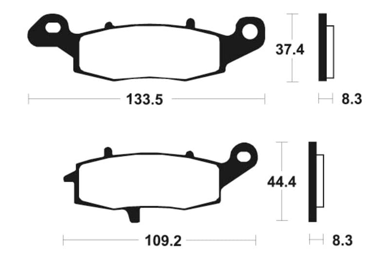 Tecnium Street Organic Brake Pads - Ma204