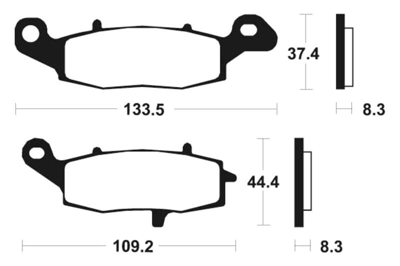 Tecnium Street Performance Sintered Metal Brake Pads - Mf205